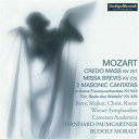 Bernhard Paumgartner / Camerata Academica / Camerata Academica Des Salzburger Mozarteums, Mozarteum Kammerchor, Paumgartner / Erich Majkut / Franz Tiller / Raninger, Cahnbley, Maedel, Schretter, Maran, Raninger / Rudolf Christ / Rudolf Moralt / Sauer / Walter Berry / Werner Krenn / Wiener Kammerchor / Wiener Philharmoniker / Wiener Sangerknaben / Wiener Symphoniker - Wolfgang amadeus mozart: credo mass, kv. 257, missa brevis, kv.  275, 2 masonic cantatas